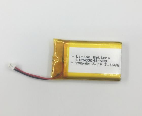 3.7V 603048 900mAh Rechargeable Lithium Polymer Battery