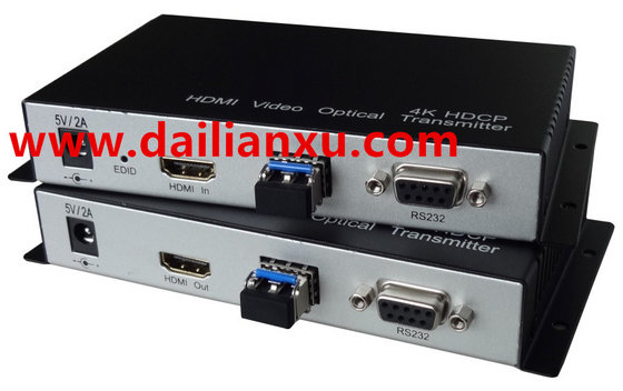 4K HDMI UHD 3D + 1CH RS232 Fiber Optic Transmitter &amp; Receiver – Long-Haul AV Extension