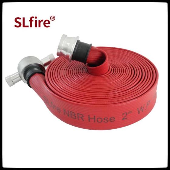 65mm x 30m Type 3 Red Rubber Fireman Hose – BS336 Approved with Couplings- Southeast Asia Supplier