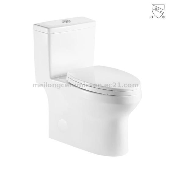 American Standard One-Piece Elongated Toilet – Skirted Ceramic Fixture with Quick-Release Seat