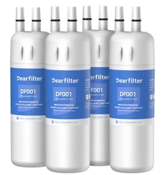 Dearfilter Refrigerator Water Filter Compatible with W10295370A,EDR1RXD1,Edr1rxd1b Filter 1