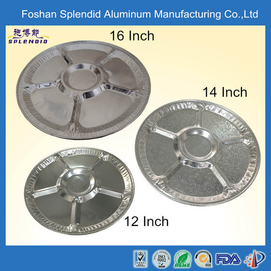 Disposable Embossed Aluminum Foil Serving Dish – Lazy Susan Catering Tray