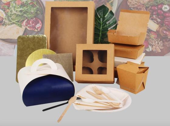 Disposable 5-Compartment Folded Paper Ben