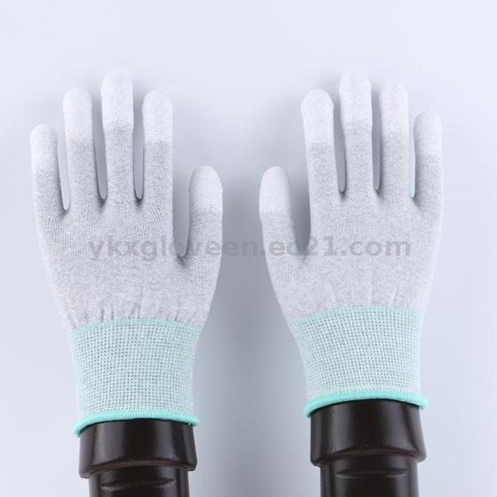 ESD GLOVE13G Carbon Liner with PU Fingertip Coating