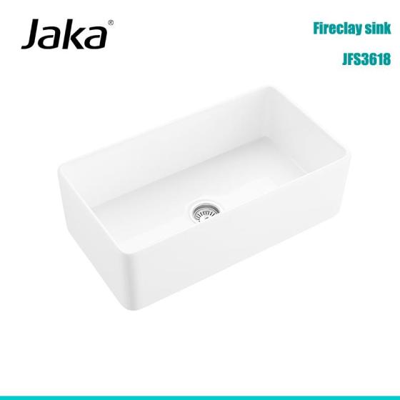 Fireclay Apron Front Single Bowl Kitchen Sink – Handcrafted Ceramic Farmhouse Sink