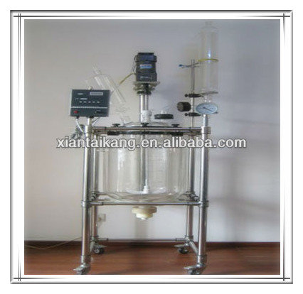 High Quality Jacketed Glass Reactor – Double Walled GG3.3 Borosilicate Lab Reactor with Heating/Coo