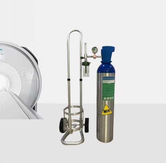 MRI Oxygen Cylinder with CGA 540 Valve / with Flow Meter and Regulator / Non-magnetic Oxygen Cylinder