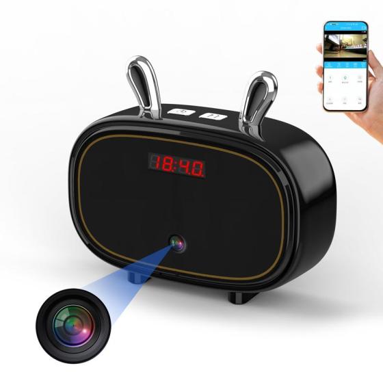Smart Home WiFi Clock Camera – Hidden Baby Monitor &amp; Security Watch CCTV Cam