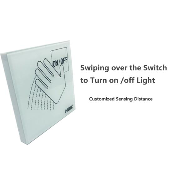 Touchless Hand Wave Sensor Switch – 5.8GHz Microwave Radar, AC85–265V Input for Faucets &amp; Lig