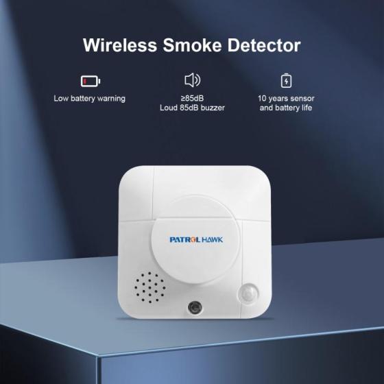 Wireless Fire Alarm Smoke Detector – Sound &amp; Light Alert, High Sensitivity for Home Use